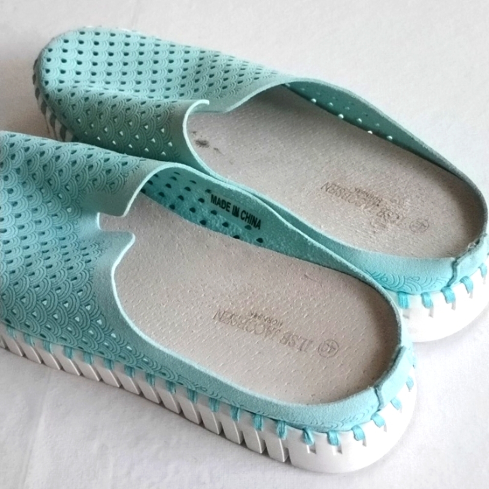 Ilse Jacobsen Tulip Slip On Mule Light Sea Foam Blue Green Size 40 - Picture 2 of 9